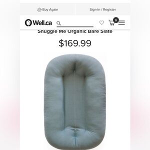 Snuggle me organic- Slate Infant lounger